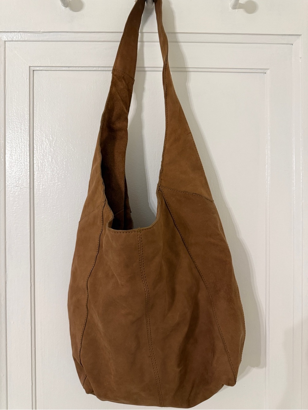 Lucky Brand Chestnut Brown Suede Shoulder Hobo